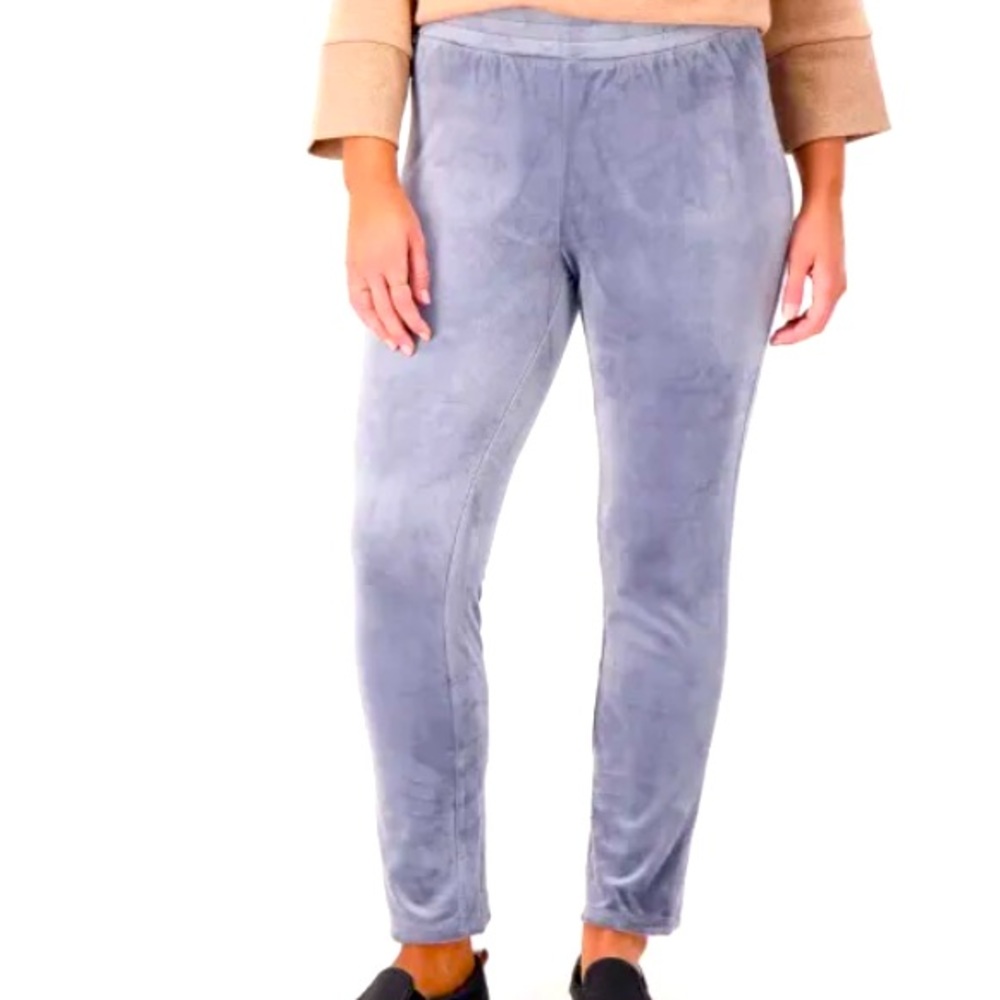 Isaac Mizrant Live! Regular Soro Velour Pull-On Pants Blue Orchid size 1XT